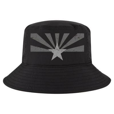 Grey Style Arizona State Flag Distressed  Cool Comfort Performance Bucket Hat