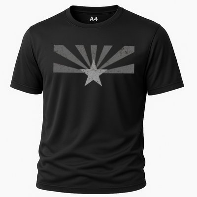 Grey Style Arizona State Flag Distressed  Performance Shirt