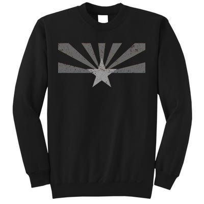 Grey Style Arizona State Flag Distressed  Sweatshirt