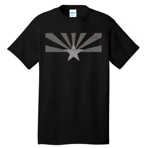 Grey Style Arizona State Flag Distressed  Tall T-Shirt