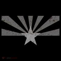 Grey Style Arizona State Flag Distressed  Button
