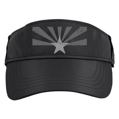 Grey Style Arizona State Flag Distressed  Adult Drive Performance Visor