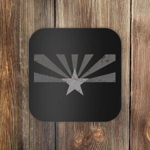 Grey Style Arizona State Flag Distressed  Coaster