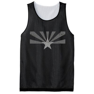 Grey Style Arizona State Flag Distressed  Mesh Reversible Basketball Jersey Tank