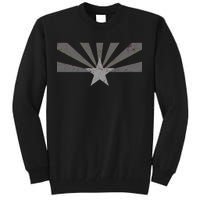 Grey Style Arizona State Flag Distressed  Tall Sweatshirt