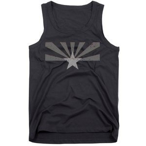 Grey Style Arizona State Flag Distressed  Tank Top