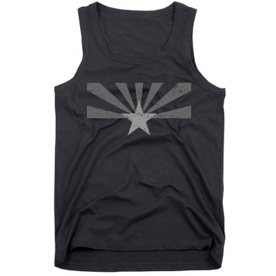 Grey Style Arizona State Flag Distressed  Tank Top