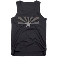 Grey Style Arizona State Flag Distressed  Tank Top