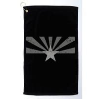 Grey Style Arizona State Flag Distressed  Golf Towel