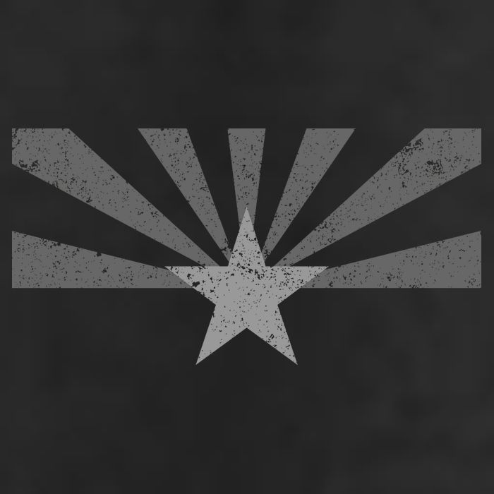 Grey Style Arizona State Flag Distressed  Golf Towel