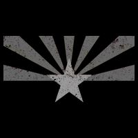 Grey Style Arizona State Flag Distressed  Womens T-Shirt