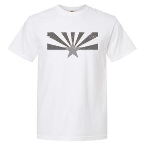 Grey Style Arizona State Flag Distressed  Garment-Dyed Heavyweight T-Shirt