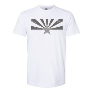 Grey Style Arizona State Flag Distressed  Softstyle CVC T-Shirt