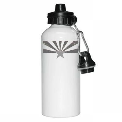 Grey Style Arizona State Flag Distressed  Aluminum Water Bottle