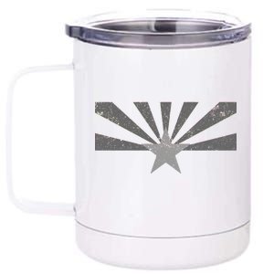 Grey Style Arizona State Flag Distressed  12 oz Stainless Steel Tumbler Cup