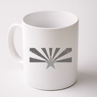 Grey Style Arizona State Flag Distressed  Coffee Mug