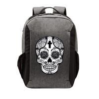 Grey Style Flower Skull Skeleton Graphic Vector Backpack