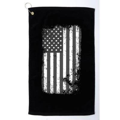 Grey Style Vintage torn USA American Flag Golf Towel