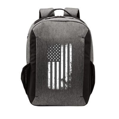 Grey Style Vintage torn USA American Flag Vector Backpack