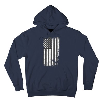 Grey Style Vintage torn USA American Flag Hoodie