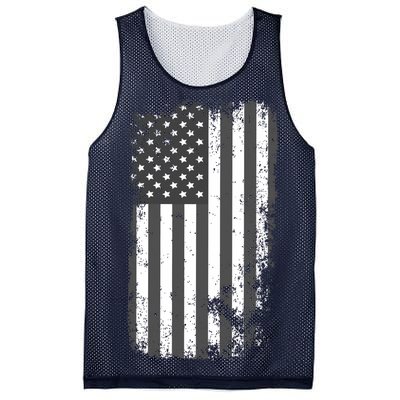 Grey Style Vintage torn USA American Flag Mesh Reversible Basketball Jersey Tank