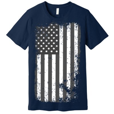 Grey Style Vintage torn USA American Flag Premium T-Shirt