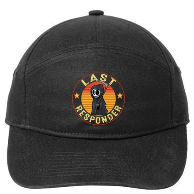 Grim Reaper Funny Dark Meme Mortician Last Responder Vintage 7-Panel Snapback Hat