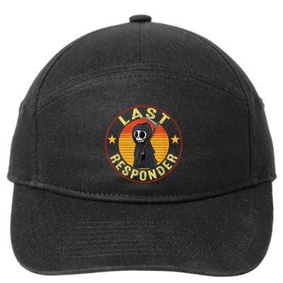 Grim Reaper Funny Dark Meme Mortician Last Responder Vintage 7-Panel Snapback Hat