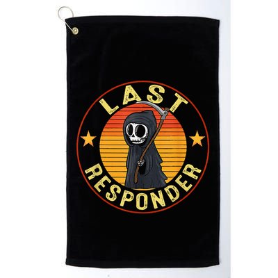 Grim Reaper Funny Dark Meme Mortician Last Responder Vintage Golf Towel
