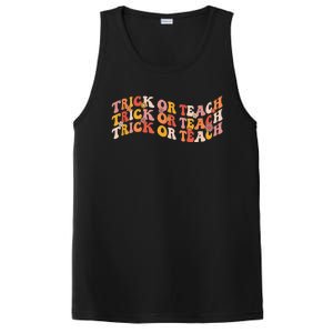 Groovy Retro Floral Halloween Trick or Teach PosiCharge Competitor Tank