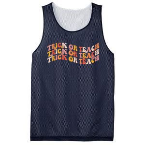 Groovy Retro Floral Halloween Trick or Teach Mesh Reversible Basketball Jersey Tank