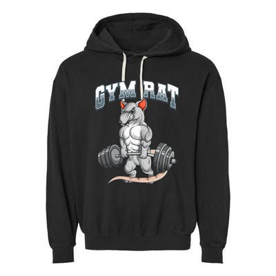 Gym Rat Fitness Bodybuilding Garment-Dyed Fleece Hoodie