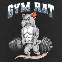 Gym Rat Fitness Bodybuilding 7 Panel Mesh Trucker Snapback Hat