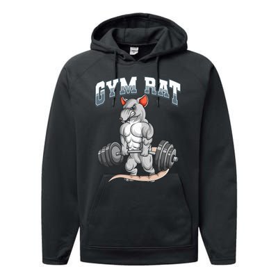 Gym Rat Fitness Bodybuilding Performance Fleece Hoodie