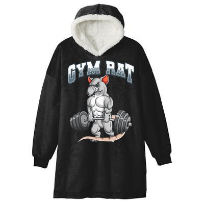 Gym Rat Fitness Bodybuilding Hooded Wearable Blanket