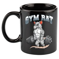 Gym Rat Fitness Bodybuilding 11oz C Handle Ceramic Mug