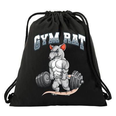Gym Rat Fitness Bodybuilding Drawstring Bag
