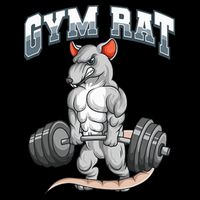 Gym Rat Fitness Bodybuilding Drawstring Bag