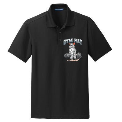 Gym Rat Fitness Bodybuilding Dry Zone Grid Polo