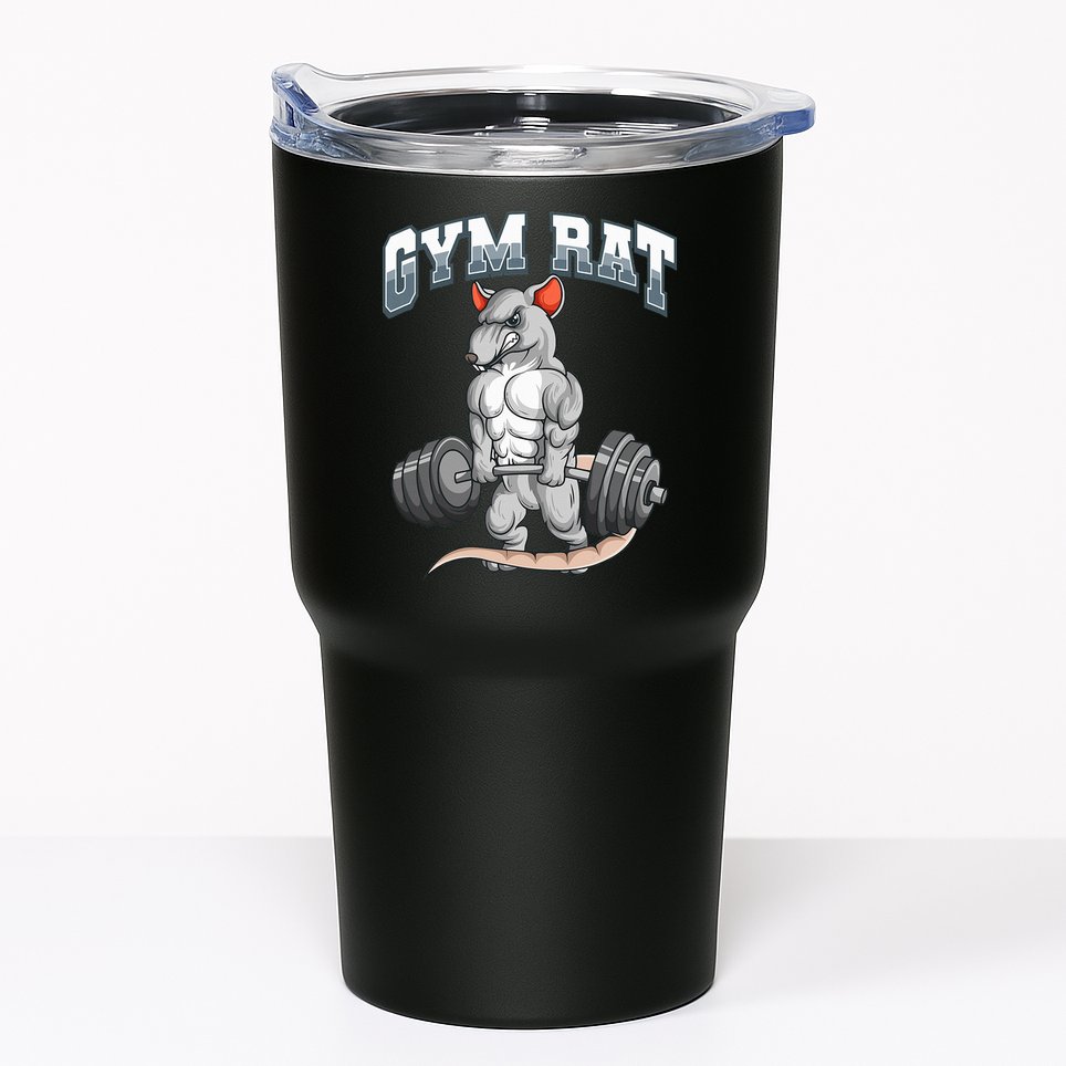 Gym Rat Fitness Bodybuilding Tumbler