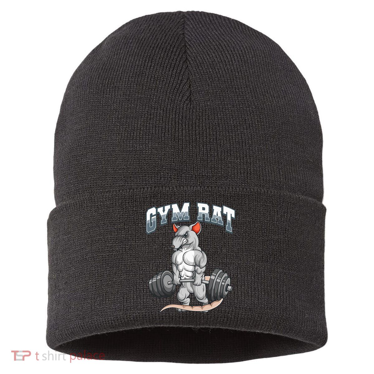 Gym Rat Fitness Bodybuilding Sustainable Knit Beanie