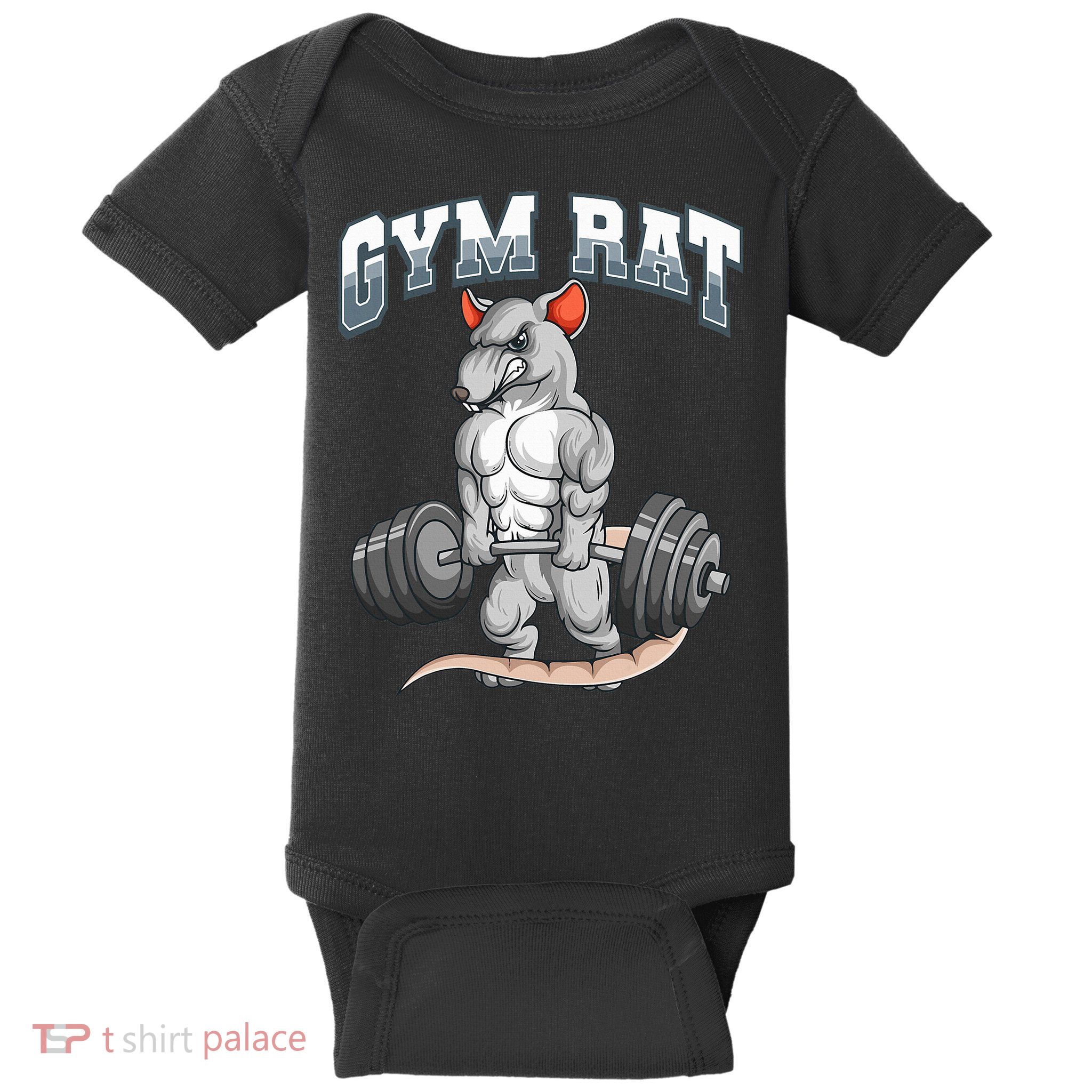 Gym Rat Fitness Bodybuilding Baby Bodysuit