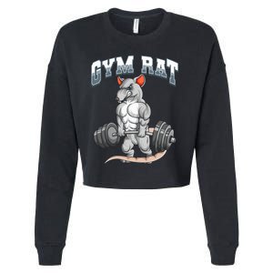 Gym Rat Fitness Bodybuilding Cropped Pullover Crew