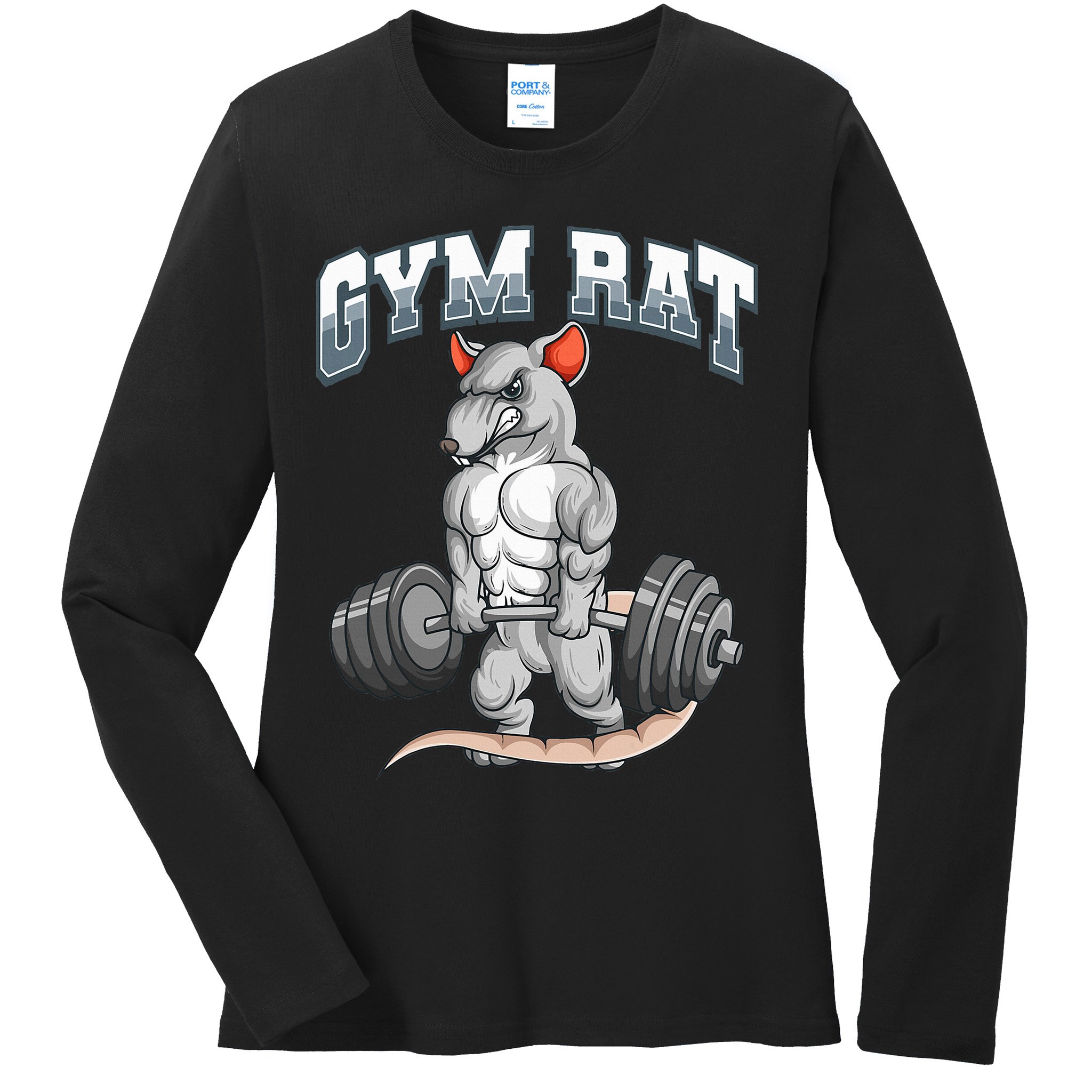Gym Rat Fitness Bodybuilding Ladies Long Sleeve Shirt