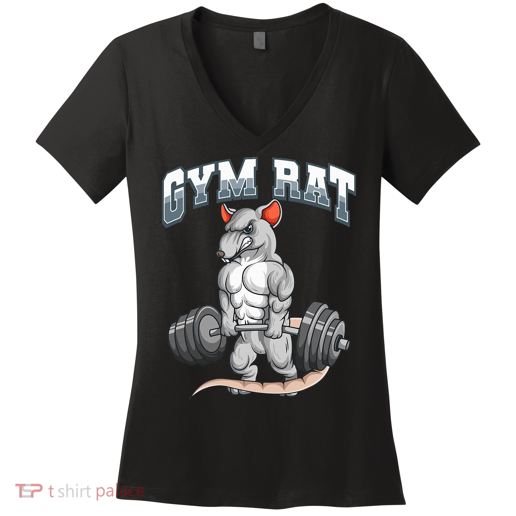Gym Rat Fitness Bodybuilding Women's V-Neck T-Shirt