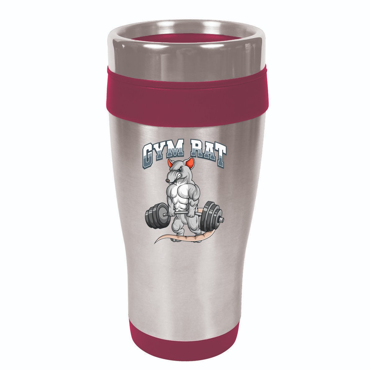 Gym Rat Fitness Bodybuilding 16oz Travel Tumbler