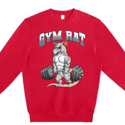 Gym Rat Fitness Bodybuilding Premium Crewneck Sweatshirt