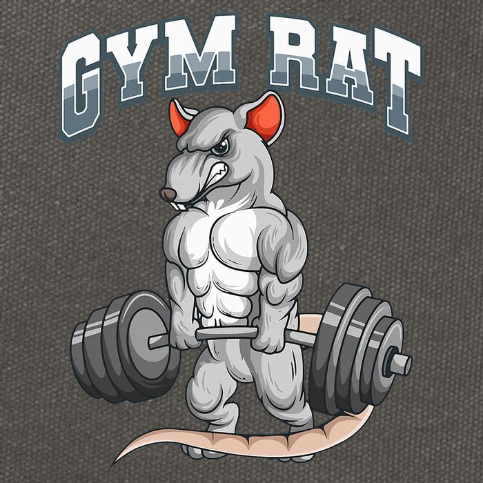 Gym Rat Fitness Bodybuilding Cotton Canvas Backpack