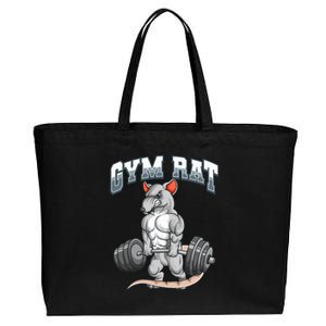 Gym Rat Fitness Bodybuilding Cotton Canvas Jumbo Tote