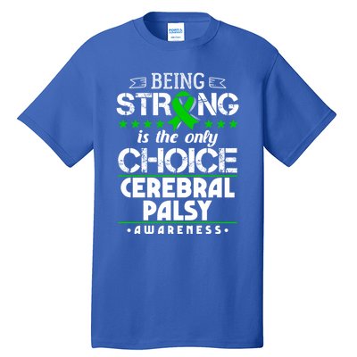 Green Ribbon Funny Gift Cerebral Palsy Awareness Gift Tall T-Shirt